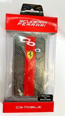 Ferrari CG MOBILE - REAL LEATHER CASE WITH FLAP FOR I PHONE 4 & 4S - Image 1 of 2