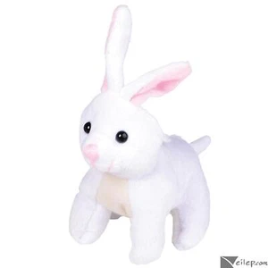 Adorable Bunny Furry Farm Friend Soft Easter 5" Plush Animal, White Pink - Picture 1 of 5