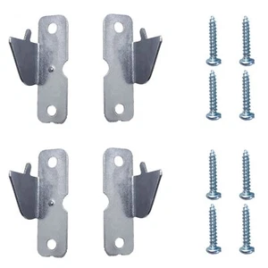Curtain Rod Hooks Curtain Rod Bracket 4 Pcs Curtain Rod Holders with Screws W... - Picture 1 of 6