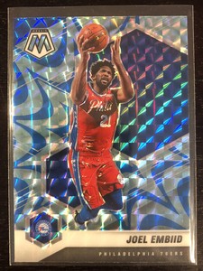2020-21 Panini Mosaic JOEL EMBIID #164 Reactive Blue Mosaic Prizm 76ers