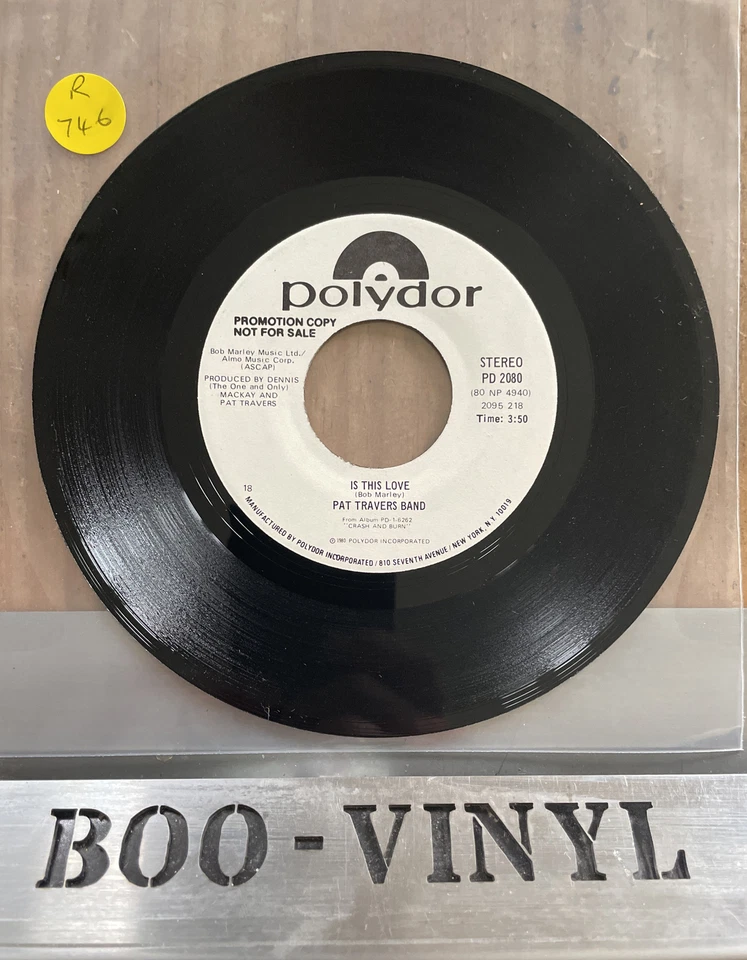  Pat Travers Band - Is This Love (Marley) RARE USA PROMO 7" Vinyl Single  - Image 1 of 3