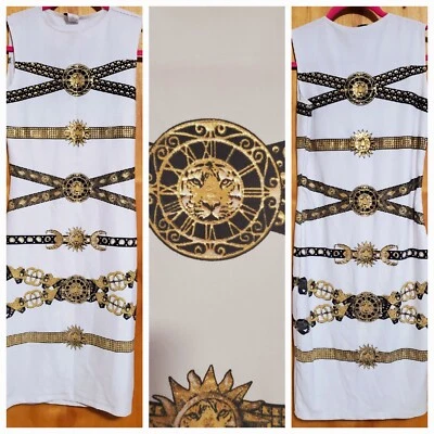 VESTIDO DE VERANO MUJER MODA BLANCO CON LEONES Foto 1 de 4