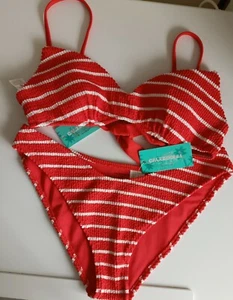 Reggiseno da spiaggia donna Calzedonia cravatta posteriore top e bikini taglia UK media - Foto 1 di 2