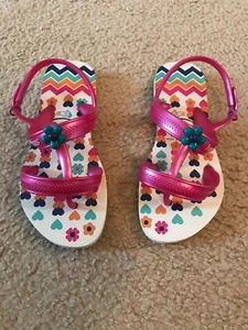 HAVAIANAS GIRLS FREEDOM SLIM SANDAL HEARTS PRINT SIZE 2Y US (EU 33/34) - Picture 1 of 5