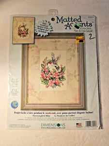Colibrí y Flores Rosas, Kit Punto de Cruz Contado Estera - Kit #65014 Nuevo - Imagen 1 de 4