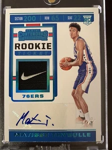 2019-20 PANINI Contenders MATISSE THYBULLE ROOKIE Nike Swoosh Patch Auto 1/1 - Bild 1 von 8