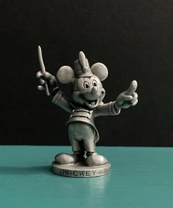 Figura artística bastón conductor banda Mickey Mouse dibujos animados peltre Walt Disney EE. UU. - Imagen 1 de 11