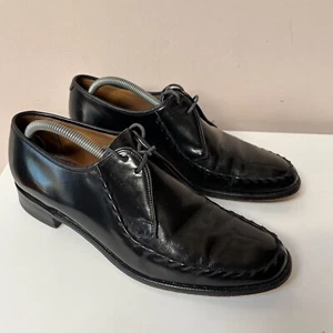 Barker Men's Black Leather Shoes UK 8E Barkers of Earl Barton Laces Formal Smart - Picture 1 of 24