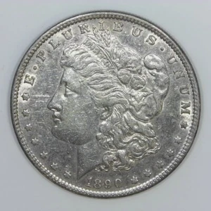 1890 Morgan Silver Dollar 90% US $1 Coin AU+ d660 - Picture 1 of 2