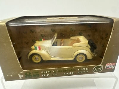 Brumm 1:43 Diecast 1937-39 Fiat 508c Cabriolet Flags r85 Collectible Model Car - Image 1 of 4