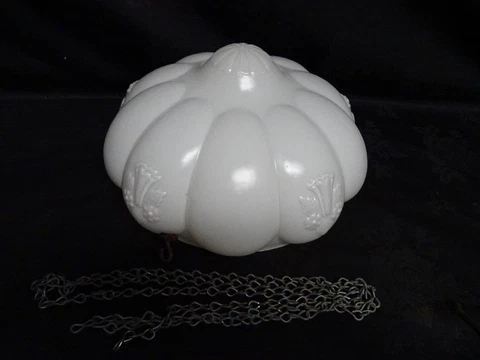 ANTIQUE EDWARDIAN  MILK GLASS  CEILING LIGHT FLYCATCHER Cover