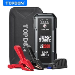 TOPDON JS2000 USB Auto Car Jump Starter Pack Booster Battery PowerBank Box 2000A - Picture 1 of 12