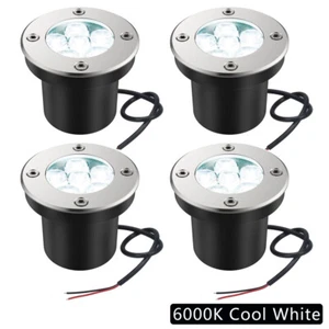 4pcs LED In-Ground Well Lights 12V 5W Garden Yard Lawn Outdoor Landscape Lights - Picture 1 of 12