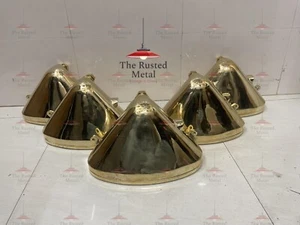 Brass Triangle Wall Light Sconce Indoor Decor – Elegant Vintage Lighting 5 Pcs - Picture 1 of 9