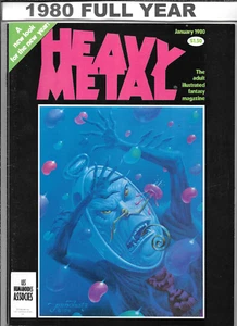 Heavy Metal Magazine 1980 completo da gennaio a dicembre con giugno serie FN+ 1977 - Foto 1 di 24