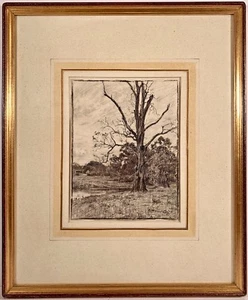 Listed Artist Eliot Candee Clark (1883-1980) Signed Charcoal Landscape Drawing - Picture 1 of 8