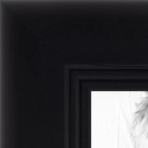 ArtToFrames Custom Picture Poster Frame Satin Black Step 1.375" Wide Wood - Picture 1 of 7