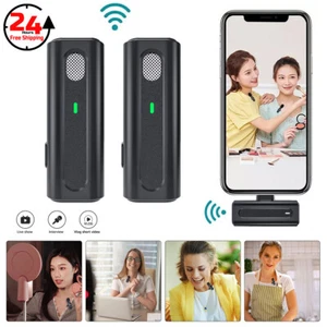 Wireless Mini Lavalier Microphone Audio Video Recording for Android/iPhone - Picture 1 of 16