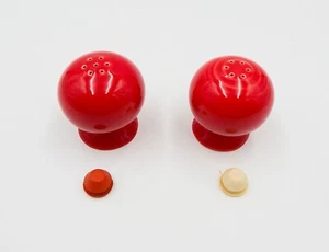 Fiesta Ware Paprika Ball Salt and Pepper Shakers 2-5/8 Inch Tall Fiestaware - Picture 1 of 6