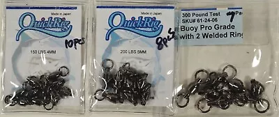25 PCS QUICK RIG Sea Buoy Pro Grade Ball Bearing Swivels 150-200-300# Test Japan - Image 1 of 4