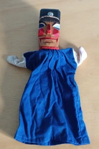 Antigua Marioneta Alemana Cabeza Tallada Títere de Mano.Vintage - Imagen 1 de 9