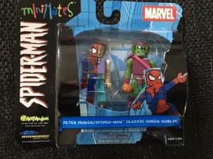 Marvel MINIMATES SPIDER-MAN PETER PARKER & Green Goblin (Art Asylum, 2003) MOC - Bild 1 von 3