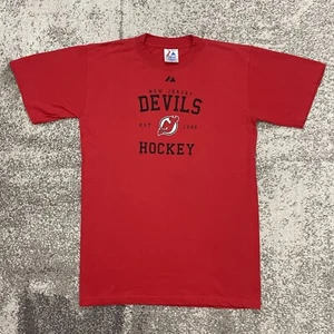 Majestic NHL New Jersey Devils Hockey Shirt Mens Medium - Picture 1 of 4