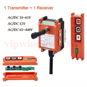 2Key Channel Crane Hoist Wireless Radio Remote Control Transmitter & Receiver - Picture 1 of 12
