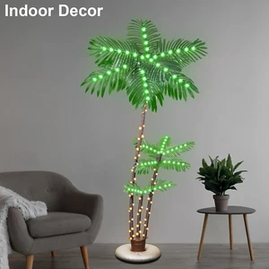 6FT LED Illuminated Palm Tree– Outdoor/Indoor Waterproof Fake Palm Tree Decor... - Picture 1 of 12