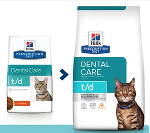 Hill's Prescription Diet Dry Cat Food Feline t/d Dental Care Chicken 1.5kg & 3kg - Picture 1 of 1