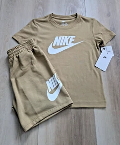 Nike T-Shirt & Shorts Set Boys Size 6 NWT 2-Piece Outfit Beige/White - Picture 1 of 3