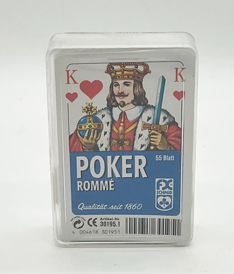 Quartett-Spiel Fx Schmid ,,Poker Rommé,, 55 Blatt ,,Neu und eingeschweißt,, TOP
