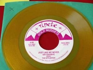 STYLISTICS~ JUST LIKE WE NEVER SAY GOODBYE~ RARE YELLOW WAX~ UNPLAYED COPY - Imagen 1 de 2