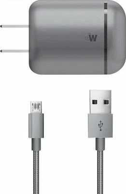 NEW Just Wireless USB 5' ft Home Wall Charger Micro-USB Sync Cable 5V 2.4A 11W - Image 1 of 2