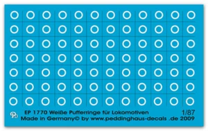 Peddinghaus Decals 1/87 1770 Weiße Pufferringe für Lokomotiven
