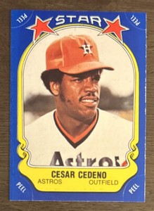 1981 Fleer Baseball Star Stickers Cesar Cedeno #35 Astros OF VG O/C