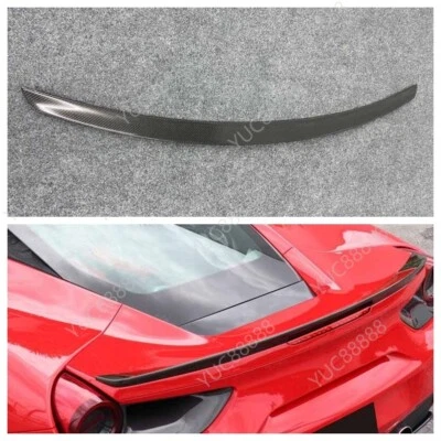 Real Carbon Fiber Rear Trunk Spoiler Wing for Ferrari 488 Spider / GTB 2016-2019 - Image 1 of 4