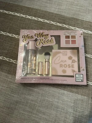 Beauty Crop Yes Way Rose Blush Palette, Hydrating Mist, Brush NEW IN BOX - Image 1 of 4