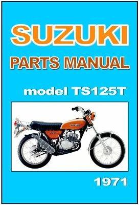 SUZUKI Manual de piezas TS125 Road TS125T 1971 Repuestos Lista de catálogo Foto 1 de 4