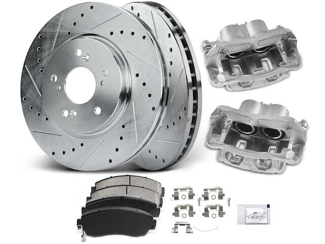 64XB76R Front Brake Pad Rotor and Caliper Set Fits 2011 Honda Accord Crosstour - Image 1 of 1