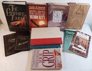 Charles Swindoll Book Lot 11 Bible Study Christian Vtg Soft & Hard Cover Chuck - Picture 1 of 20