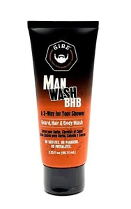 GIBS Man Wash BHB 3 Way Shower Beard, Hair & Body Wash 3.25 oz - Picture 1 of 1