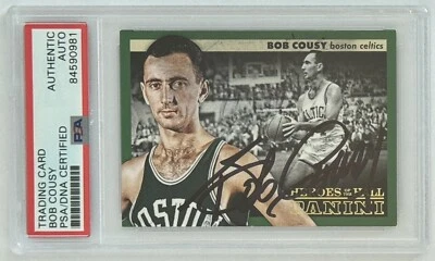 2012 Panini Heroes of the Hall Bob Cousy Signed PSA DNA Certified Autograph - Image 1 of 2