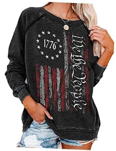 Womens Long Sleeve Shirt Pullover Tops, Loose Casual Crewneck T-Shirt - Picture 1 of 6