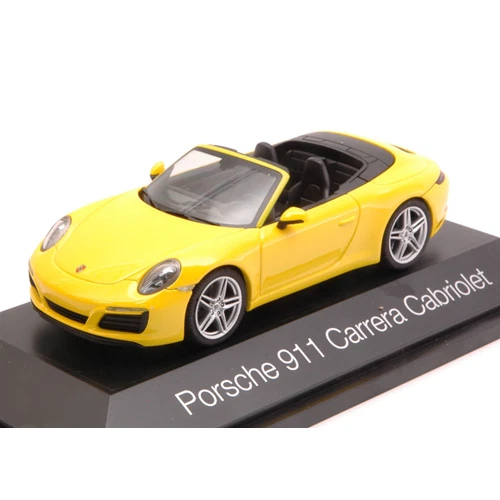 PORSCHE 911 CARRERA CABRIOLET 2016 YELLOW 1:43 Herpa Auto Stradali Modellino Nuo - Immagine 1 di 1