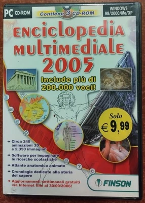 PC CD-Rom - ENCICLOPEDIA MULTIMEDIALE 2005 Ed. FINSON 2004 Blisterato Windows XP - Immagine 1 di 3