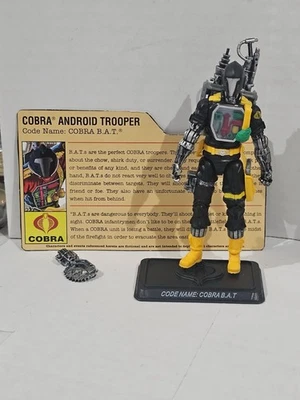 GI JOE COBRA BAT BATTLE ANDROID TROOPER 25th Anniversary WITH FILE CARD - Image 1 of 3