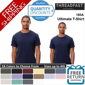 🔥 Threadfast Apparel Men Ultimate T-Shirt Short Sleeve Up To 4XL 180A - Picture 1 of 84