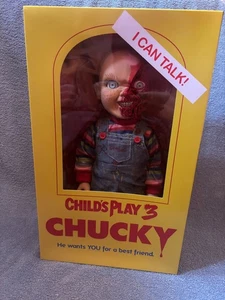 Mezco MDS Mega Scale Child's Play 3: Talking Pizza Face 15" Figur Brandneu - Bild 1 von 9