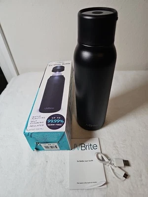 UV Brite 18.6 Oz Self Cleaning Bottle with UV-C Sterilization BLACK - Image 1 of 4